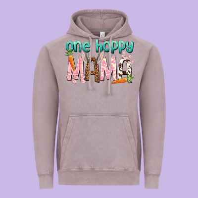 One Hoppy Mama Mother's Day Vintage Hoodie Designed By Howdyjamesfarm