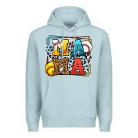 Blue Mist Leopard Softball And Baseball Mama Mother's Day Premium Hoodie - LillyAllenDesigns