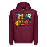 Burgundy Leopard Softball And Baseball Mama Mother's Day Premium Hoodie - LillyAllenDesigns