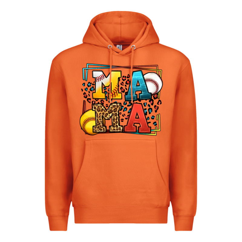 Leopard Softball And Baseball Mama Mother's Day Premium Hoodie by LillyAllenDesigns | Teevron