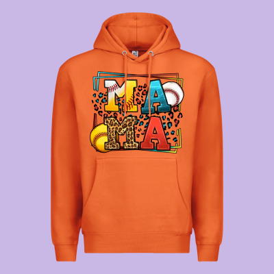 Leopard Softball And Baseball Mama Mother's Day Premium Hoodie Designed By Lillyallendesigns
