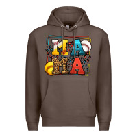 Coffee Leopard Softball And Baseball Mama Mother's Day Premium Hoodie - LillyAllenDesigns