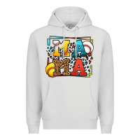 Dove Grey Leopard Softball And Baseball Mama Mother's Day Premium Hoodie - LillyAllenDesigns