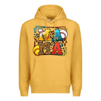 Mustard Leopard Softball And Baseball Mama Mother's Day Premium Hoodie - LillyAllenDesigns