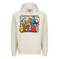 Oatmeal Heather Leopard Softball And Baseball Mama Mother's Day Premium Hoodie - LillyAllenDesigns