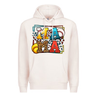 Pale Pink Leopard Softball And Baseball Mama Mother's Day Premium Hoodie - LillyAllenDesigns