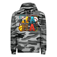 Slate Camo Leopard Softball And Baseball Mama Mother's Day Premium Hoodie - LillyAllenDesigns