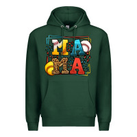 Sports Green Leopard Softball And Baseball Mama Mother's Day Premium Hoodie - LillyAllenDesigns