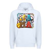 White Leopard Softball And Baseball Mama Mother's Day Premium Hoodie - LillyAllenDesigns