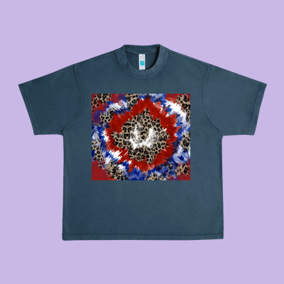 Patriotic Tie Dye Urban Heavy Tee Designed By Cowgirlartshop
