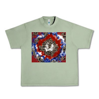 Oil Green patriotic tie dye Urban Heavy Tee - CowGirlArtShop