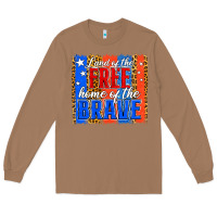 Toasted Coconut Land of the Free 4th of July Brushstroke Long Sleeve Tee - Jasminsmagicworld