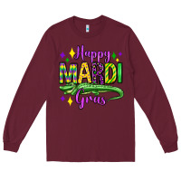 Burgundy happy mardi gras alligator olivia Long Sleeve Tee - OliviaCreatesArt