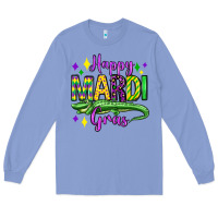 Colony Blue happy mardi gras alligator olivia Long Sleeve Tee - OliviaCreatesArt