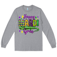 Heather Grey happy mardi gras alligator olivia Long Sleeve Tee - OliviaCreatesArt