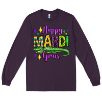 Plum happy mardi gras alligator olivia Long Sleeve Tee - OliviaCreatesArt