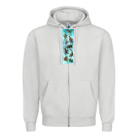 Dove Grey dinosaurs pen wrap Zipper Hoodie - Artiststas