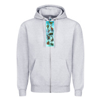 Heather Grey dinosaurs pen wrap Zipper Hoodie - Artiststas