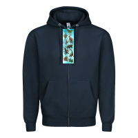 Navy dinosaurs pen wrap Zipper Hoodie - Artiststas