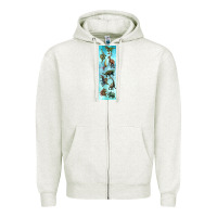 Oatmeal Heather dinosaurs pen wrap Zipper Hoodie - Artiststas