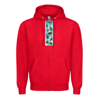 Red dinosaurs pen wrap Zipper Hoodie - Artiststas