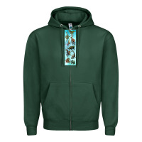 Sports Green dinosaurs pen wrap Zipper Hoodie - Artiststas