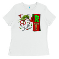White Christmas Character Nurse Ladies Tee - NancyCooperArtShop