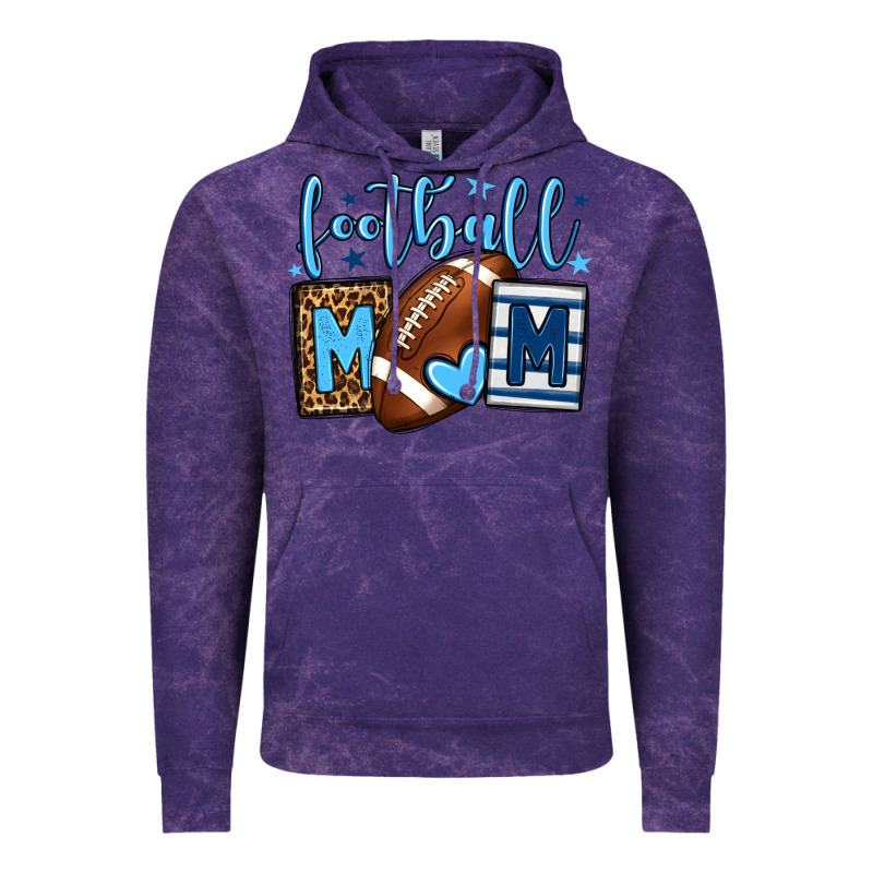 Football Mom Blue Team Color  Mother's Day Vintage Hoodie by HowdyJamesFarm | Teevron