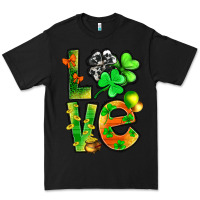 Black st.patrick love with clover Premium Tee - NancyCooperArtShop