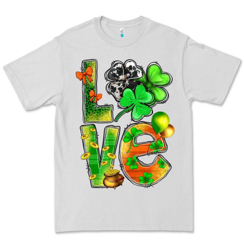 St.patrick Love With Clover Premium Tee by NancyCooperArtShop | Teevron