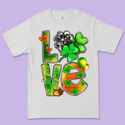 St.patrick Love With Clover Premium Tee Designed By Nancycooperartshop