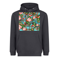 Smoke flamingos with leaves Heavyweight Hoodie - BarkalooDesign