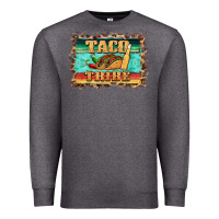 Charcoal Heather taco tribe western background Premium Sweatshirt - BarkalooDesign