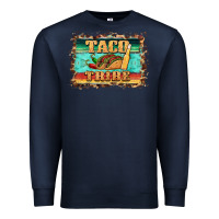Navy taco tribe western background Premium Sweatshirt - BarkalooDesign