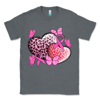 Charcoal Heather Cancer hearts Cancer Awaneress Classic Tee - HowdyJamesFarm