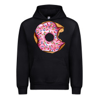 Black pink strawberry donut Urban Hoodie - AdoDesignShop