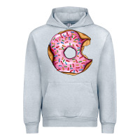 Heather Grey pink strawberry donut Urban Hoodie - AdoDesignShop