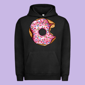 Pink Strawberry Donut Urban Hoodie Designed By Adodesignshop