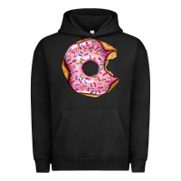 Pigment Black pink strawberry donut Urban Hoodie - AdoDesignShop