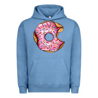 Pigment Pebble Blue pink strawberry donut Urban Hoodie - AdoDesignShop
