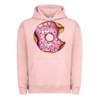 Pigment Salmon pink strawberry donut Urban Hoodie - AdoDesignShop
