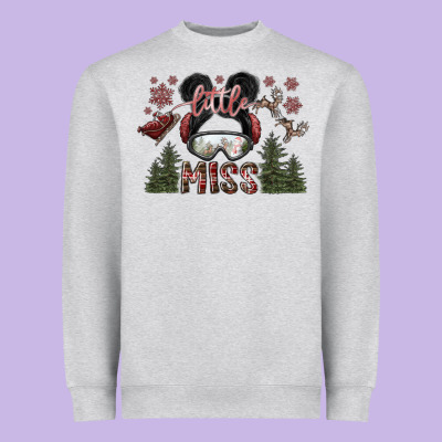 Little Miss Heavyweight Sweatshirt Designed By Sublimationcraftshop