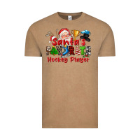 Santas Favorite Hockey Player Vintage Tee | Teevron