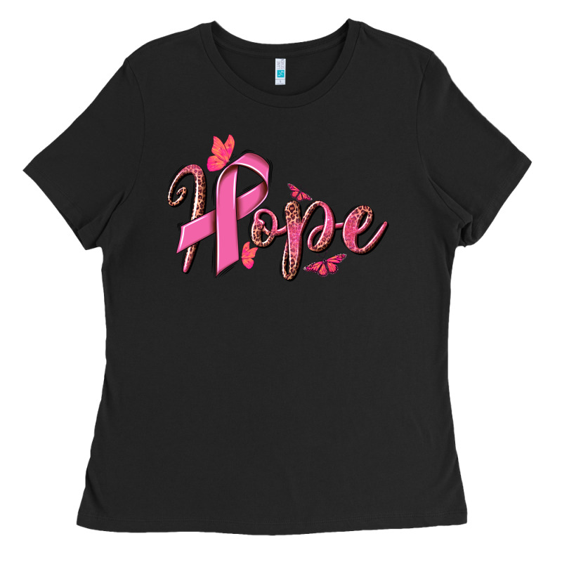 Hope Breast Cancer Ladies Tee by NancyCooperArtShop | Teevron