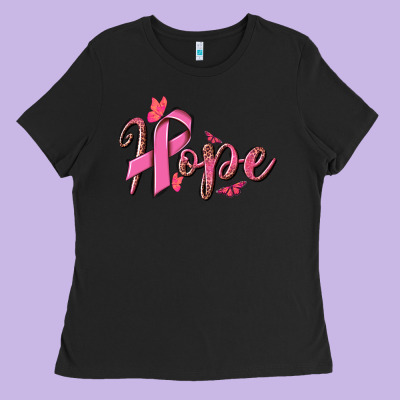 Hope Breast Cancer Ladies Tee Designed By Nancycooperartshop