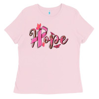 Bubblegum Pink hope breast cancer Ladies Tee - NancyCooperArtShop