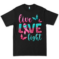 Black live love fight breast cancer Premium Tee - texasbilliewilder
