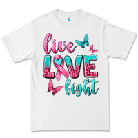 White live love fight breast cancer Premium Tee - texasbilliewilder