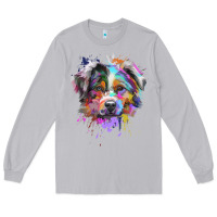 Moon Dust Splash Art Australian Shepherd   Aussie Lover Gifts Long Sleeve Tee - longCreatives
