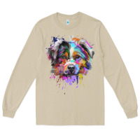 Mushroom Splash Art Australian Shepherd   Aussie Lover Gifts Long Sleeve Tee - longCreatives